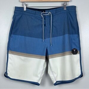 Vissla Men's Point Breaker Upcycled Coconut Drawstring Boardshorts Size 33 Beach